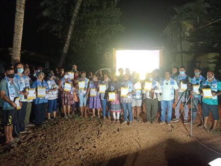 Benaulikars gathered to support AAP’ Veej Andolan