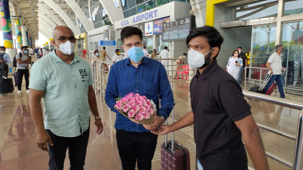 AAP leader Raghav Chaddha arrives in Goa, to launch clean Goan politics campaign