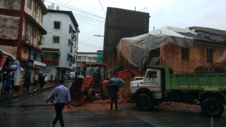 Part of old house in the heart of Panaji city collapses due to incessant rains
