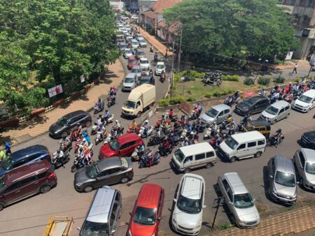 Getting PARKING place in MARGAO is equal to finding water in DESERT