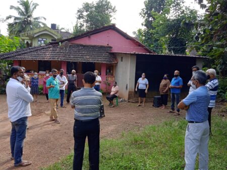 Locals protest road widening from Karali to Tilamol in Quepem taluka