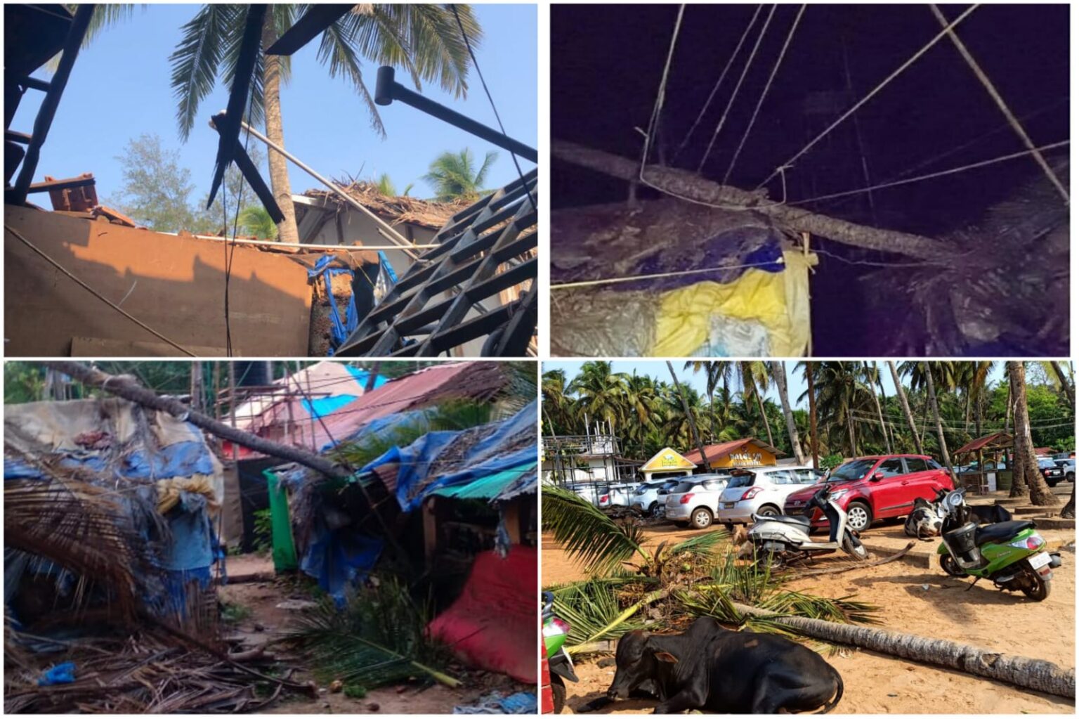 Miraculous escape for 2 families as gusty winds hit Agonda