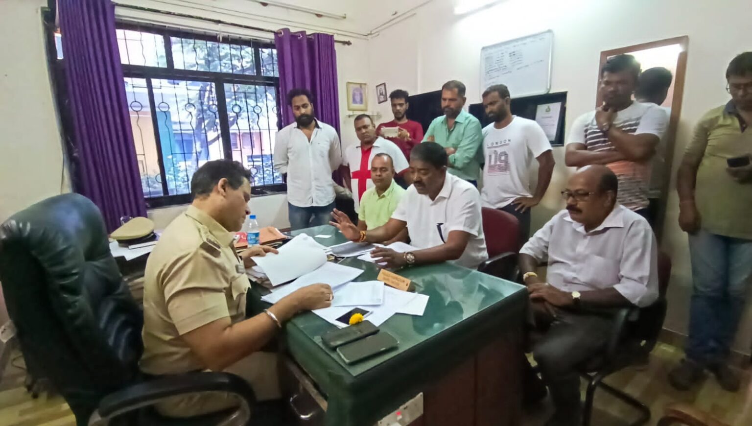 Amonkar files complaint against Adani contractor for damaging public property