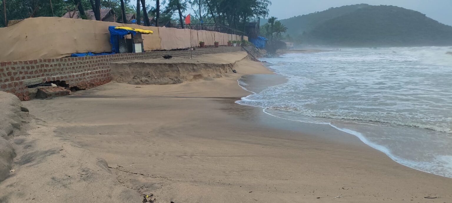 Sand erosion hits Canacona Coast