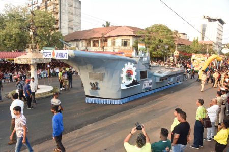 INDIAN NAVY FLOAT AT GOA CARNIVAL 2023