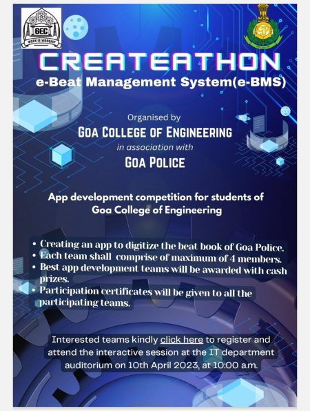 Goa Police Launch “Creatathon” event for GEC students