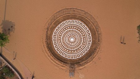 Goan Kaavi artist Sagar Naik Mule showcases sand art at G20 in Goa