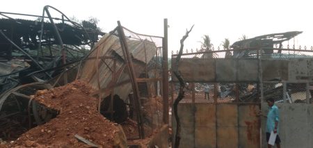 Scrapyard burning issue dominates in Gramsabha