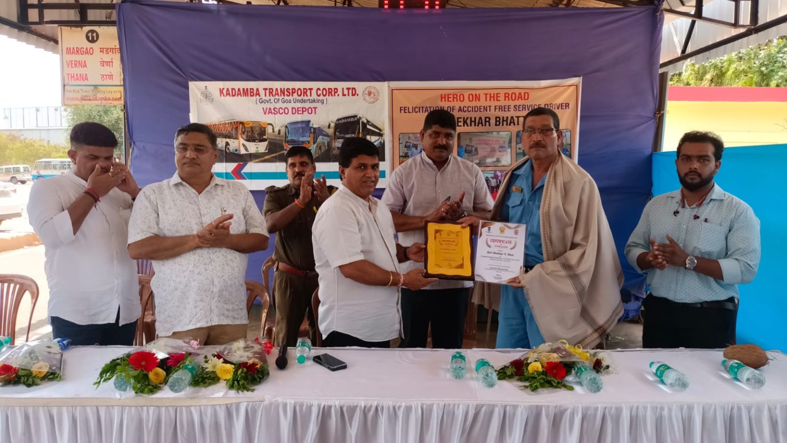 KTCL Felicitates Driver for Accident-free 20 years of service