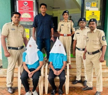 Two arrested for mobile thefts by Anjuna Police