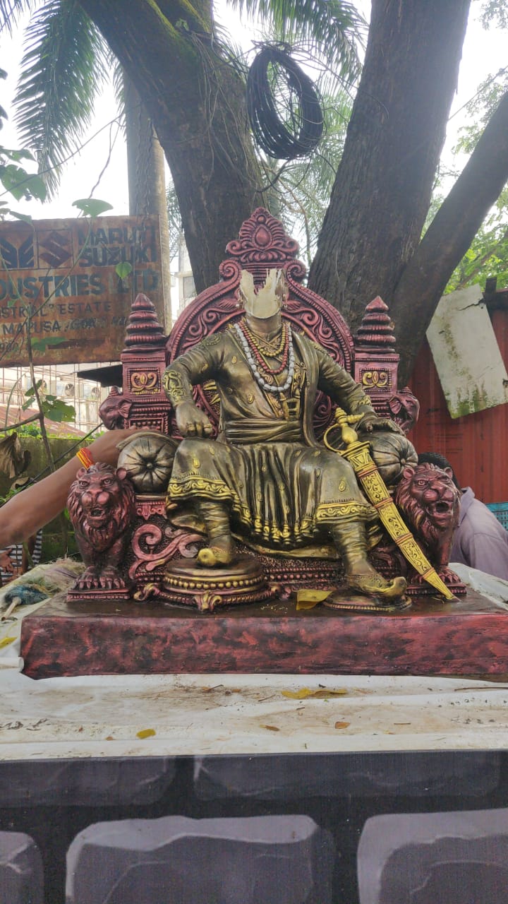 Chhatrapati Shivaji Maharaj statue vadalised at Acoi-Karaswada
