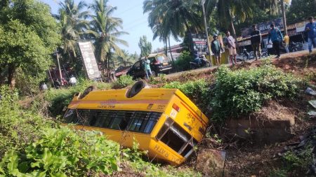 MIRACULOUS ESCAPE For 24 Goan Students As Bus Overturns at Bali