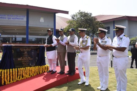 Raksha Mantri Shri Rajnath Singh inaugurates new Administrative & Training building at Naval War College, Goa