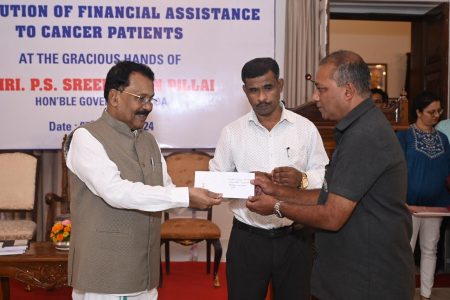 Governor distributes financial assistance to cancer patients