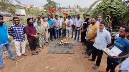 Vasco MLA Krishna Salkar launches pre-monsoon works with deweeding of Maimolem lake