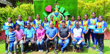 Goa women’s tennis ball cricket team felicitated