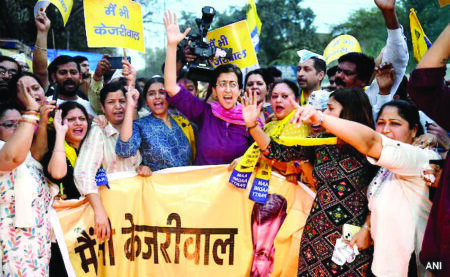 AAP Protest Seeking Arvind Kejriwal’s Release, BJP Wants His Resignation