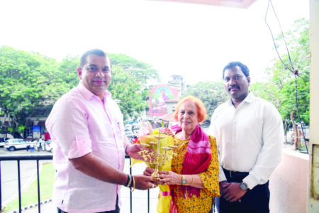 FF & first Tourism Director of Goa, Adv. (Mrs) Libia Lobo Sardesai felicitated on 100th Birthday