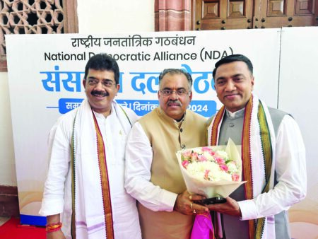 Crucial NDA meet: Goa CM, Shripad, Tanavade in Delhi
