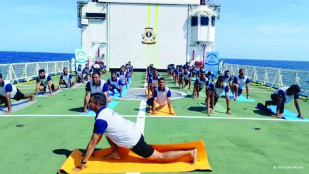 Yoga Awareness by Indian Coast Guard in line with the International Day of Yoga