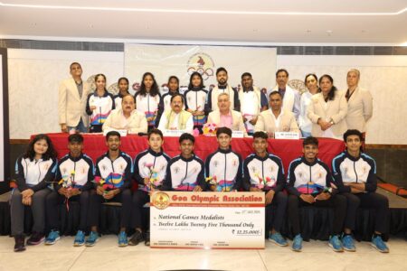 GOA distributes Prize money to 37th National Games Medal winning Athletes