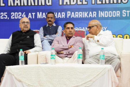 Sports Minister Govind Gaude inaugurates National Ranking TT C’ships at Navelim