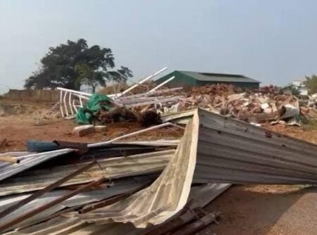 Illegal encroachments on IT dept land at Donapaula demolished