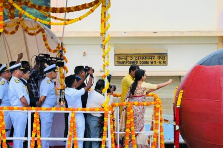 Goa Shipyard launches second pollution control vessel ‘Samudra Prachet’ for Indian Coast Guard