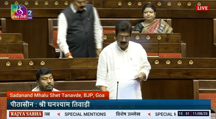 RS MP Tanavade Urges Revival of Goa–London Gatwick Air India Flight