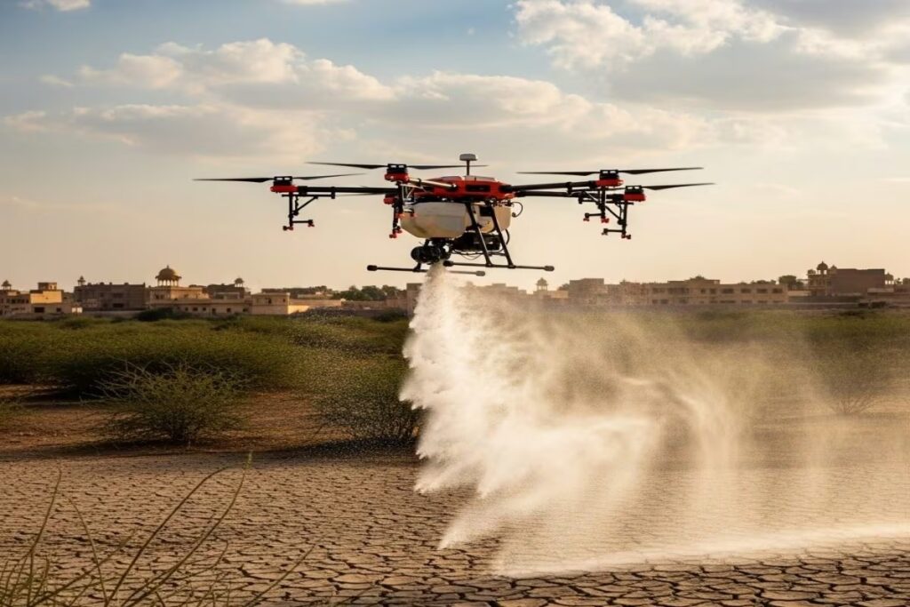 India Conducts First Drone-Based Artificial Rain Trial in Jaipur for Drought Relief