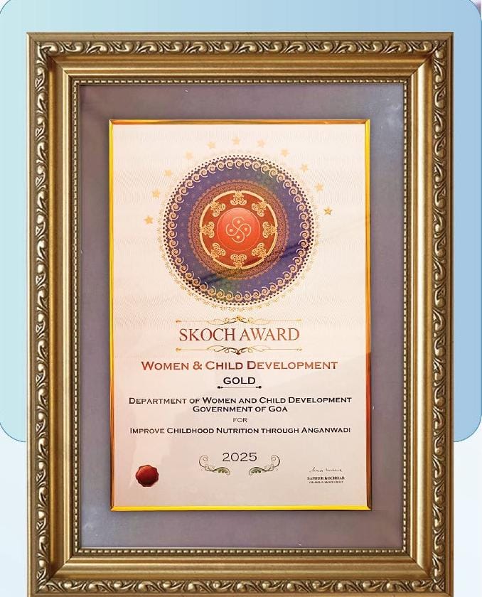 Goa’s Women & Child Development Dept Wins SKOCH Gold Award for Nutrition Programme