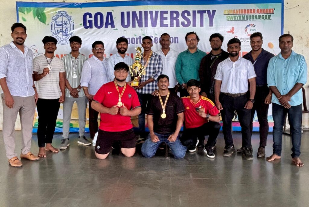 Damodar College Wins Goa University Inter-Collegiate Weightlifting Men’s Championship