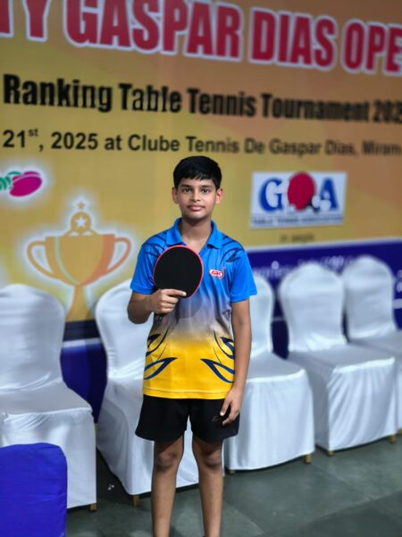 Priority Gaspar Dias Open Table Tennis: Finals Set for Ruhaan, Yug, Aarna, Sachi, Ishita, and Gianna
