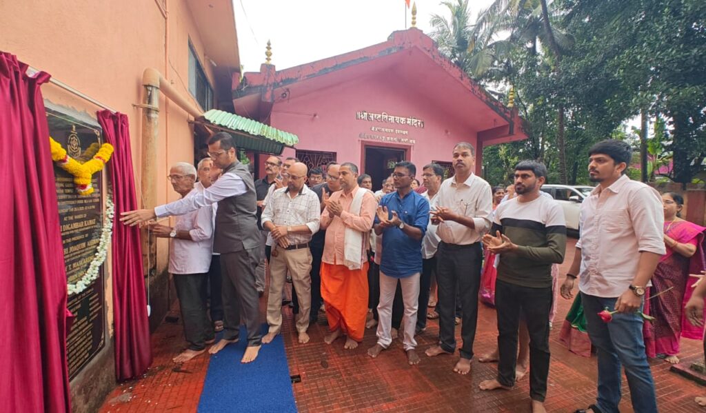 MLA Yuri Alemao Launches Renovation Work of Shree Ashtvinayak Devasthan Agarshala
