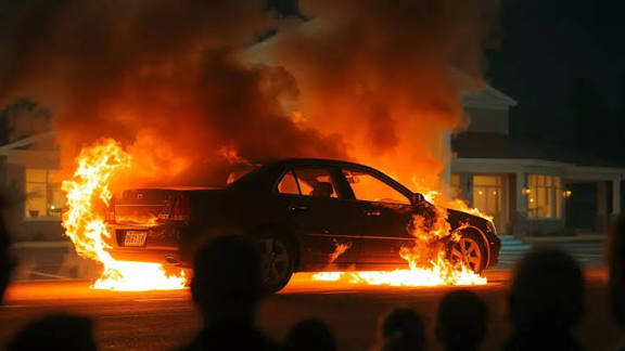 Car Set on Fire in Curchorem; Loss Estimated at ₹2.76 Lakh