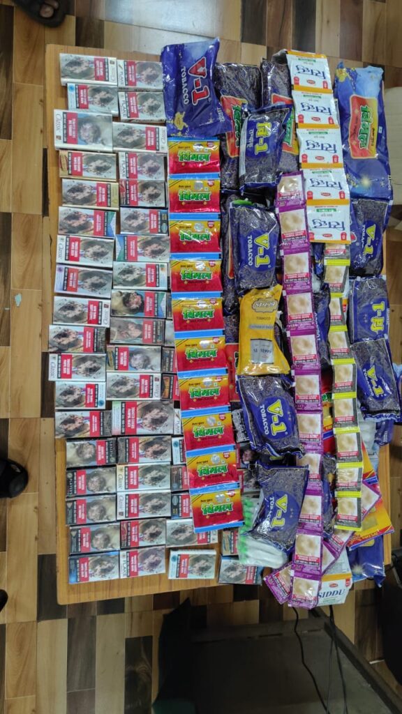 Maina Curtorim Police Seize Tobacco Products Near Carmels College