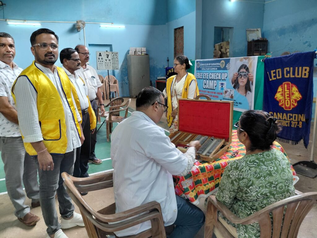 242 Benefitted at Free Eye Check-up Camp Organised by Lions Club of Canacona in Agonda