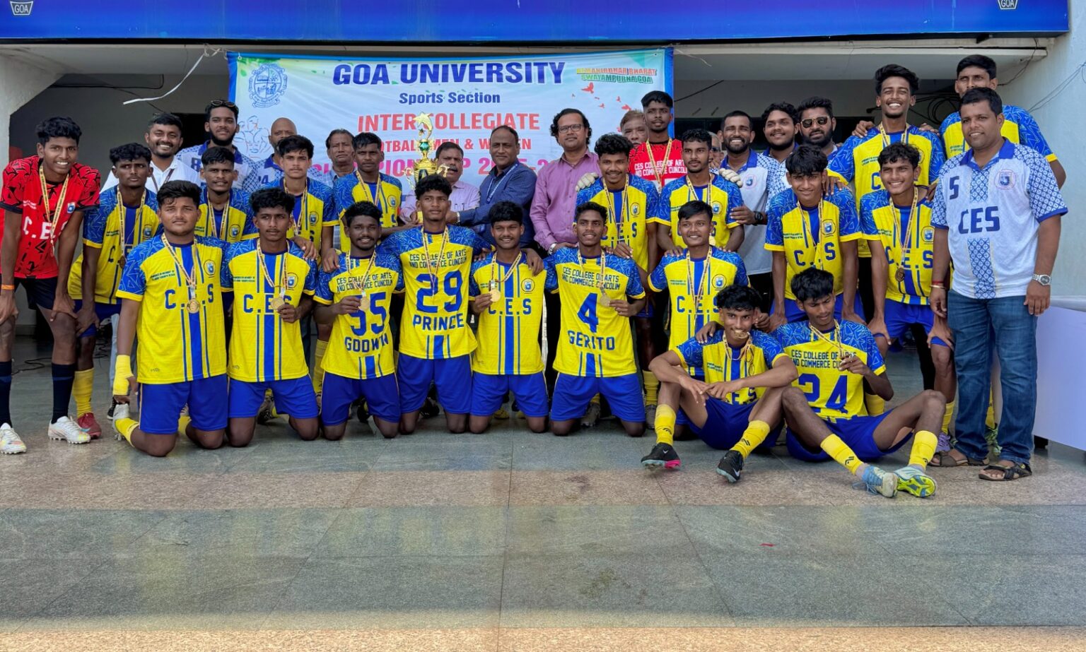 CES College, Cuncolim Wins Goa University Inter-Collegiate Football Men Championship 2025-26