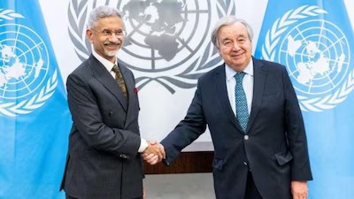 Jaishankar Holds Talks With UN Secretary General In New York