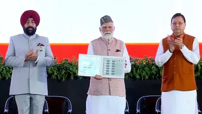 PM Modi Unveils Commemorative Stamp, Launches Rs 8,140 Crore Development Push In Uttarakhand