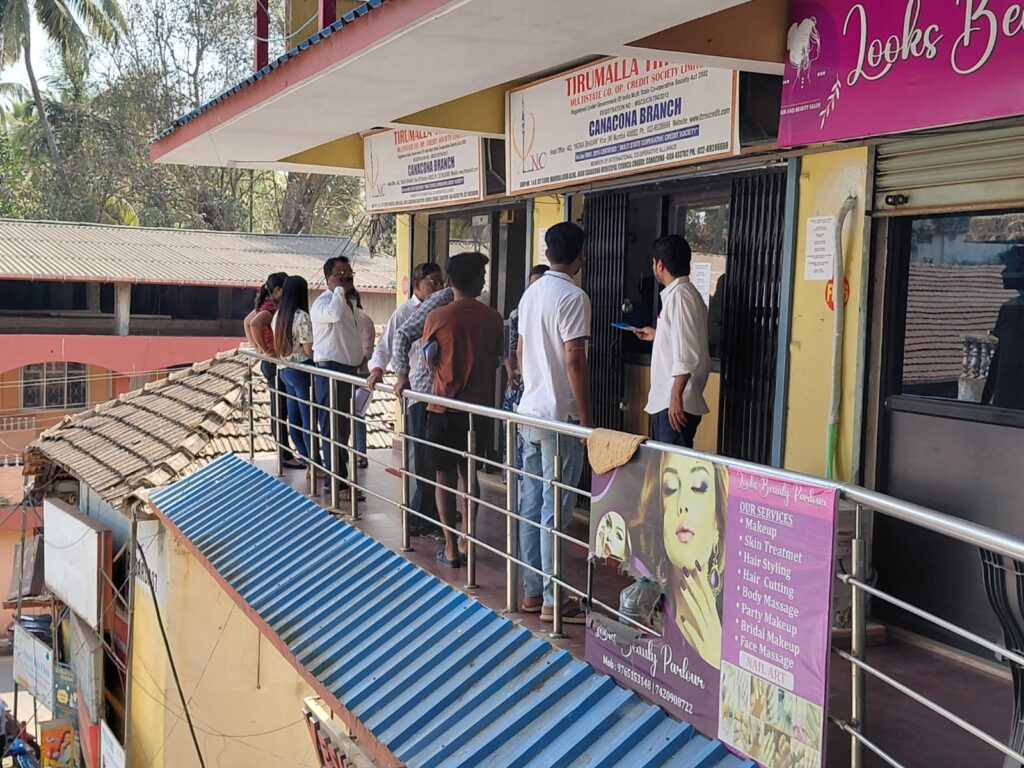 Investors in Canacona Rush Tirumala Tirupati Co-Op Branch After Govt Revokes NOC