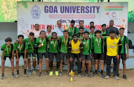 St. Xavier’s College, Mapusa clinches Men’s Inter-Collegiate Handball title