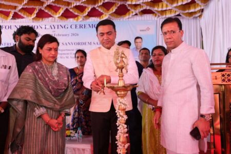 Goa CM Lays Foundation Stone For New Davem–Sanvordem Bridge In Sattari