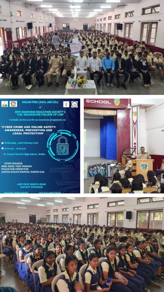 Cyber Awareness Programme Held at St. Francis Xavier’s High School, Siolim