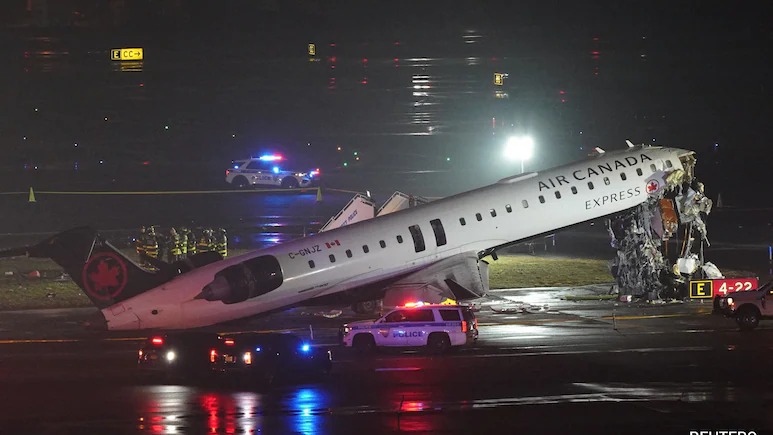 Air Canada Plane Collides With Fire Truck At LaGuardia, Pilots Critically Injured