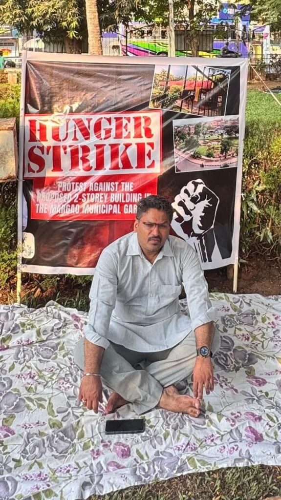 Hunger Strike Against Margao Garden Project Begins; Leaders Demand Scrapping Of Two-Storey Plan