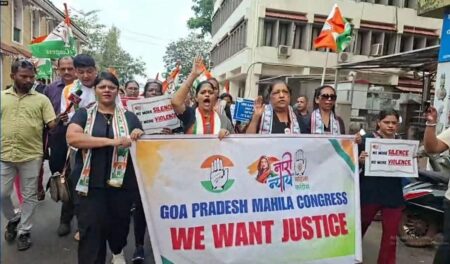 Mahila Congress Holds Justice March In Panaji Over Crimes Against Women, Minors