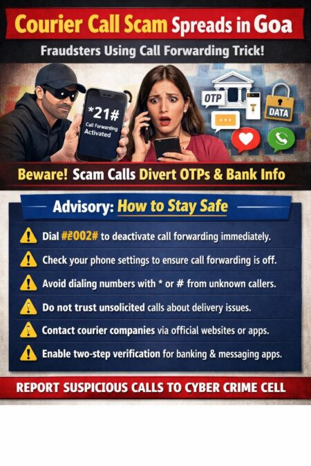 Courier Call Scam Spreads in Goa, Fraudsters Using Call Forwarding Trick