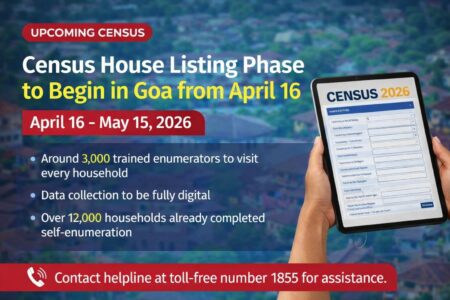 Census House Listing Phase to Begin in Goa from April 16