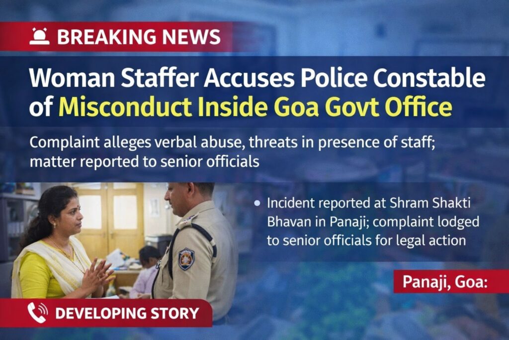 Woman Staffer Accuses Police Constable of Misconduct Inside Goa Govt Office